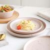 Jessica Stoneware 12-Piece Round Dinnerware Set, Taupe