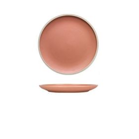 Pure color matte ceramic plate (Color: Coral, size: 8 inches)